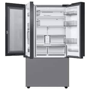 Bespoke 24 cu. ft. 3-Door French Door Smart Refrigerator with Beverage Center in Stainless Steel, Counter Depth