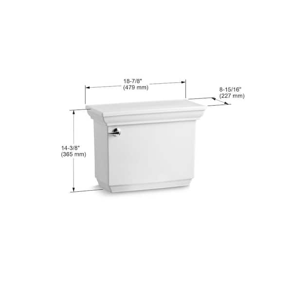 Memoirs Comfort Height 1.6 GPF Single Flush Toilet Tank Only with AquaPiston Flush Technology in White