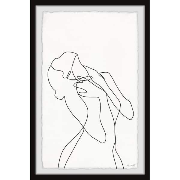 Unbranded "Heads Up" by Marmont Hill Framed People Art Print 24 in. x 16 in.
