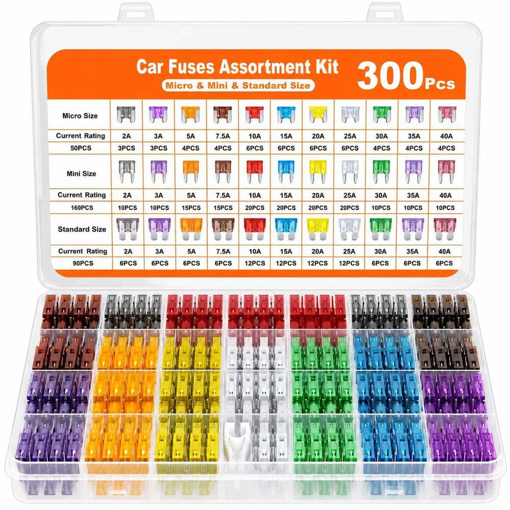 Automotive Universal Fitment Car Fuse Assortment Kit 300pcs Mini Micro Standard Blade Fuses Replacement Set price history on PriceWatchPro