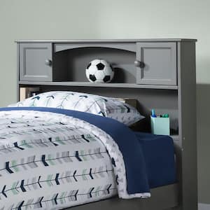 Newport Twin Grey Bookcase Headboard