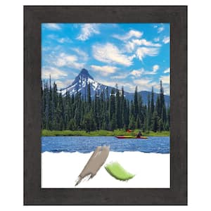 Opening Size 22 in. x 28 in. Rustic Plank Espresso Picture Frame