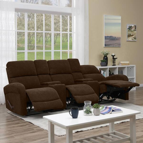 3 seater recliner with console