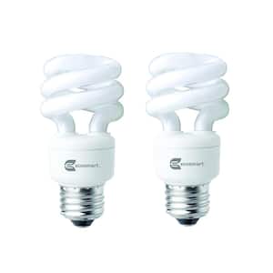 40-Watt Equivalent E26 Spiral CFL Light Bulb Daylight (2-Pack)