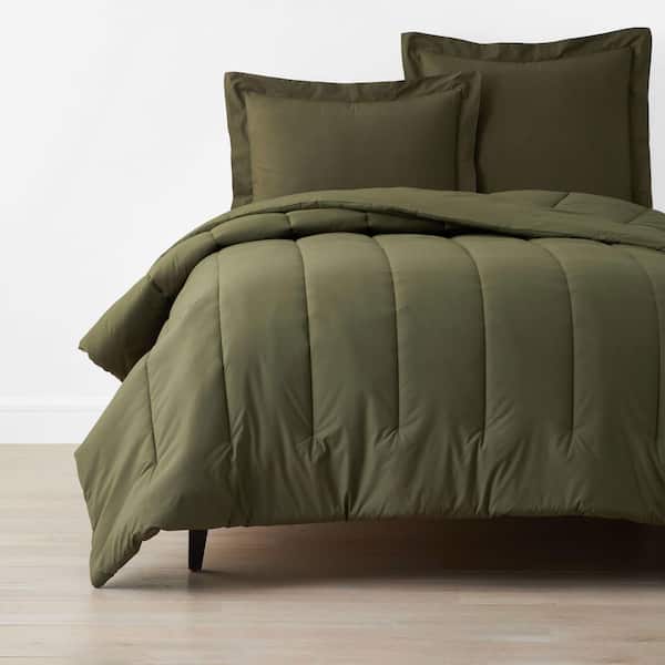 Company Cotton Garment Wash Olive King/California King Cotton Percale Comforter