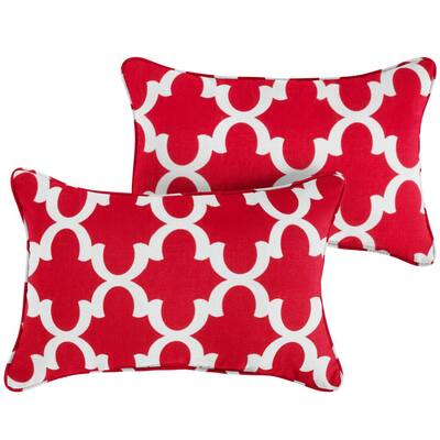 red oblong cushions