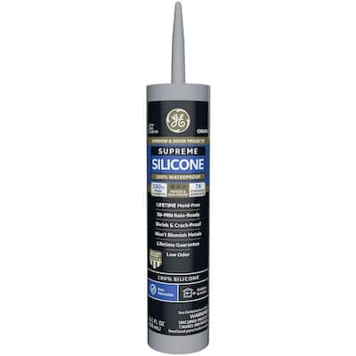 Supreme Silicone 10.1 oz. Gray Window and Door Caulk