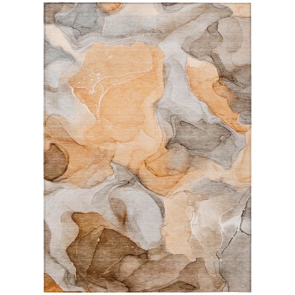 Orange 9 ft. x 12 ft. Abstract Indoor / Outdoor Area Rug price history on PriceWatchPro