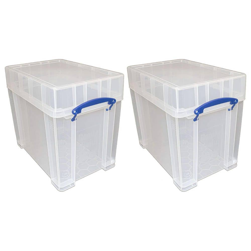 19 Liters Transparent Storage Container with Snap Lid, 2 Pack 2x19XLC ...