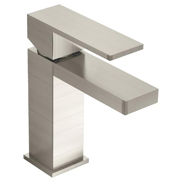 Symmons Duro Single Hole 1-Handle Bathroom Faucet in Satin Nickel (Drain Not Included)