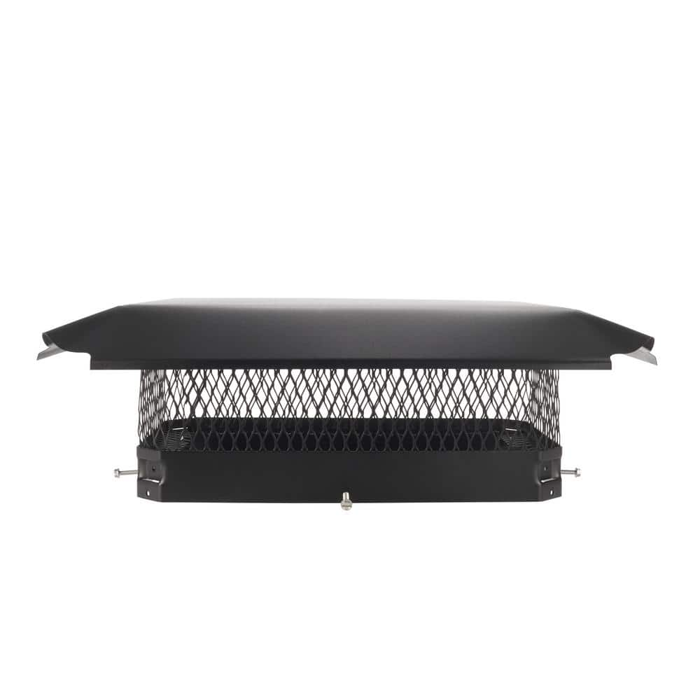 HY-C 17 in. x 10 in. California Oregon Bolt-On Single Flue Chimney Cap in Black Galvanized Steel