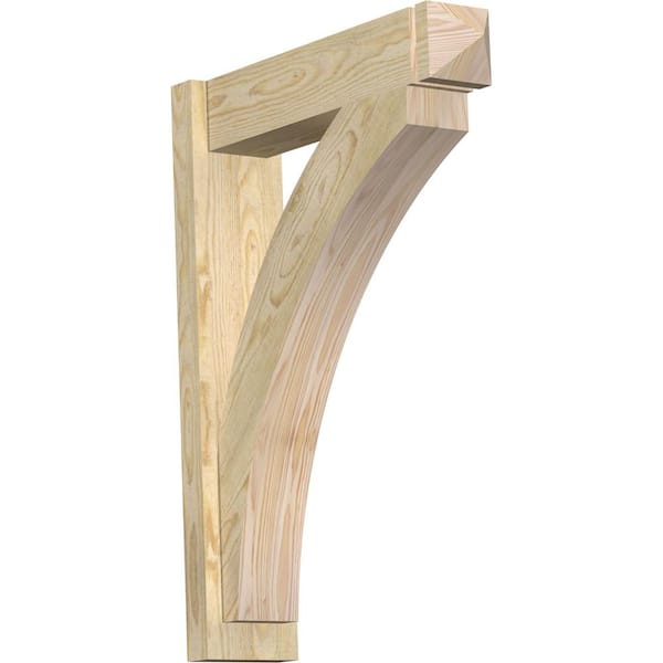 Ekena Millwork 6 in. x 32 in. x 24 in. Douglas Fir Thorton Arts and Crafts Rough Sawn Outlooker