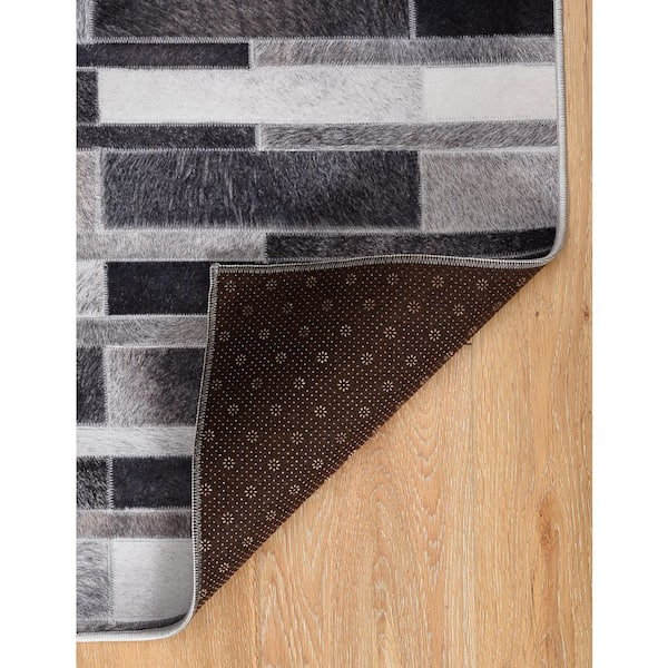 Austin 7 ft. x 10 ft. Gray Animal Print Modern Woven Polyester Rectangle Indoor Area Rug
