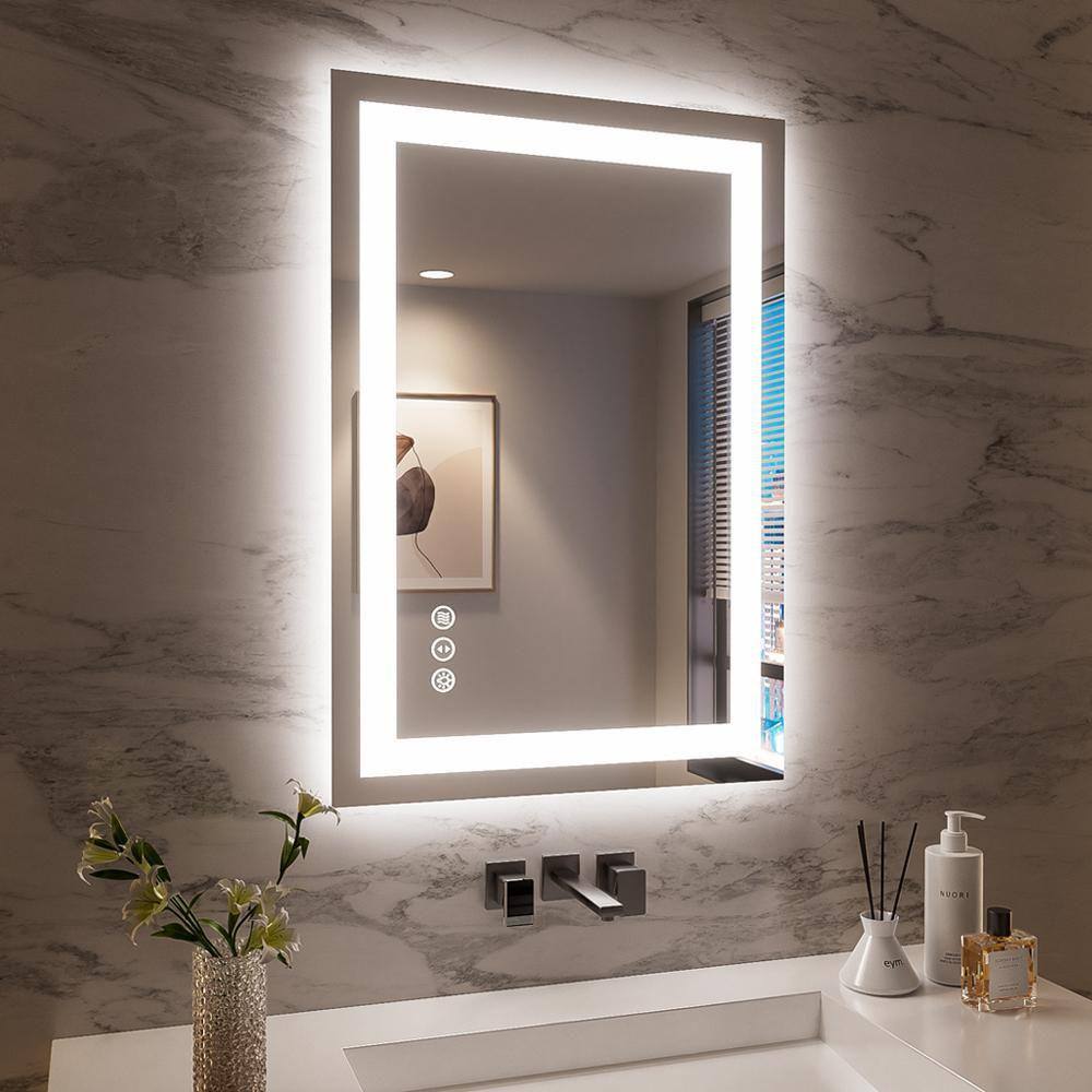 24 in. W x 36 in. H Rectangular Frameless 3-Color Dimmable LED Light Wall Bathroom Vanity Mirror price history on PriceWatchPro