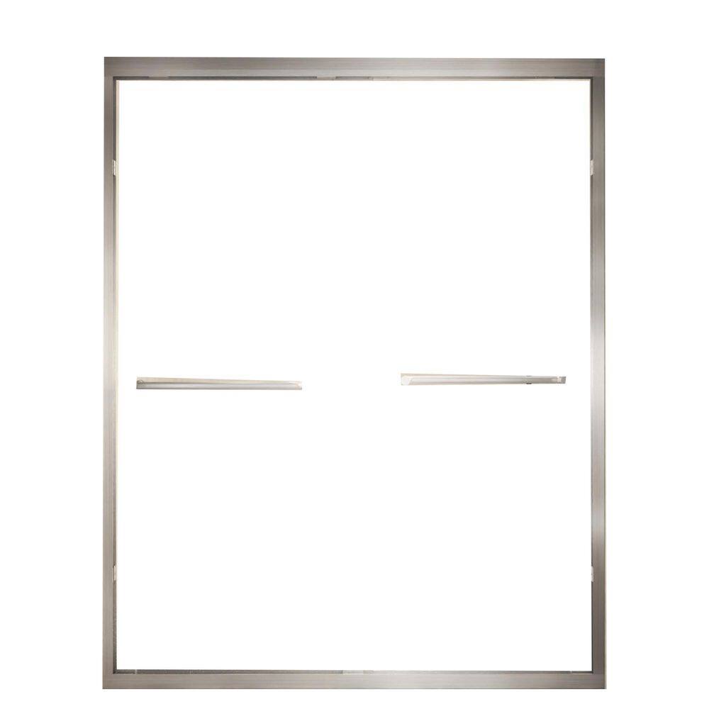 44 to 48 in. W x 72 in. H Double Sliding Framed Shower Door in Brushed Nickel Finish with Clear Glass price history on PriceWatchPro