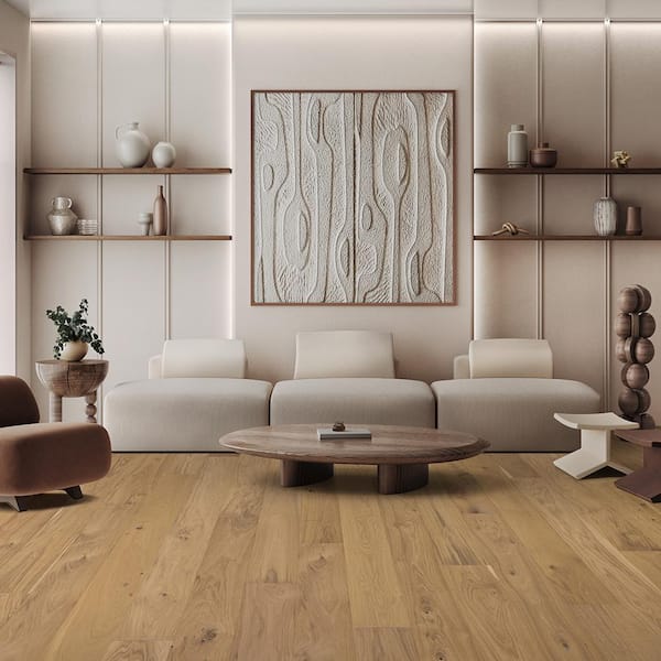 Malibu Wide Plank Belmont French Oak 1/2 in. T x 7.5 in. W Tongue & Groove Wirebrushed Engineered Hardwood Flooring (1399.2 sq.ft./pallet)