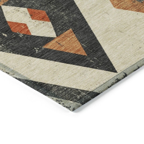 Chantille Machine Washable Indoor/Outdoor Abstract ACN1882 Ivory 9 ft. x 12 ft. Accent Rug