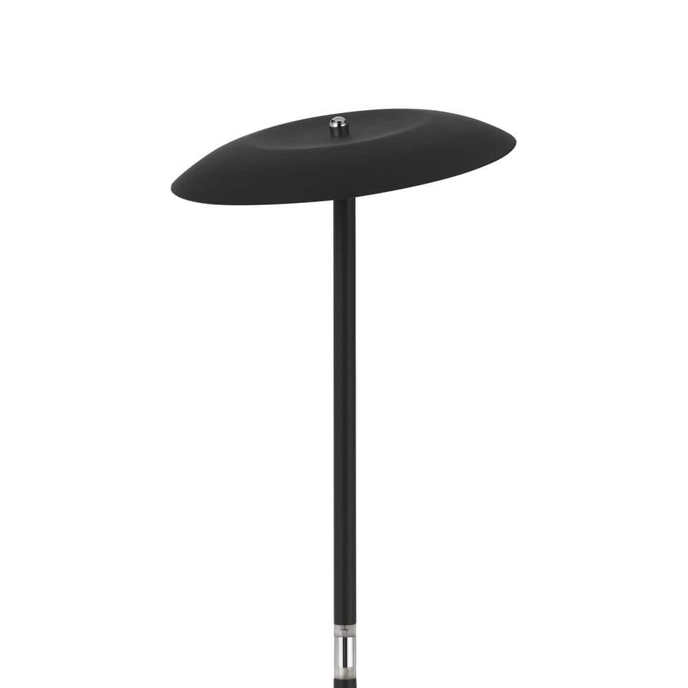 Adjustable Black LED Torchiere Floor Lamp with Touch Dimmer
