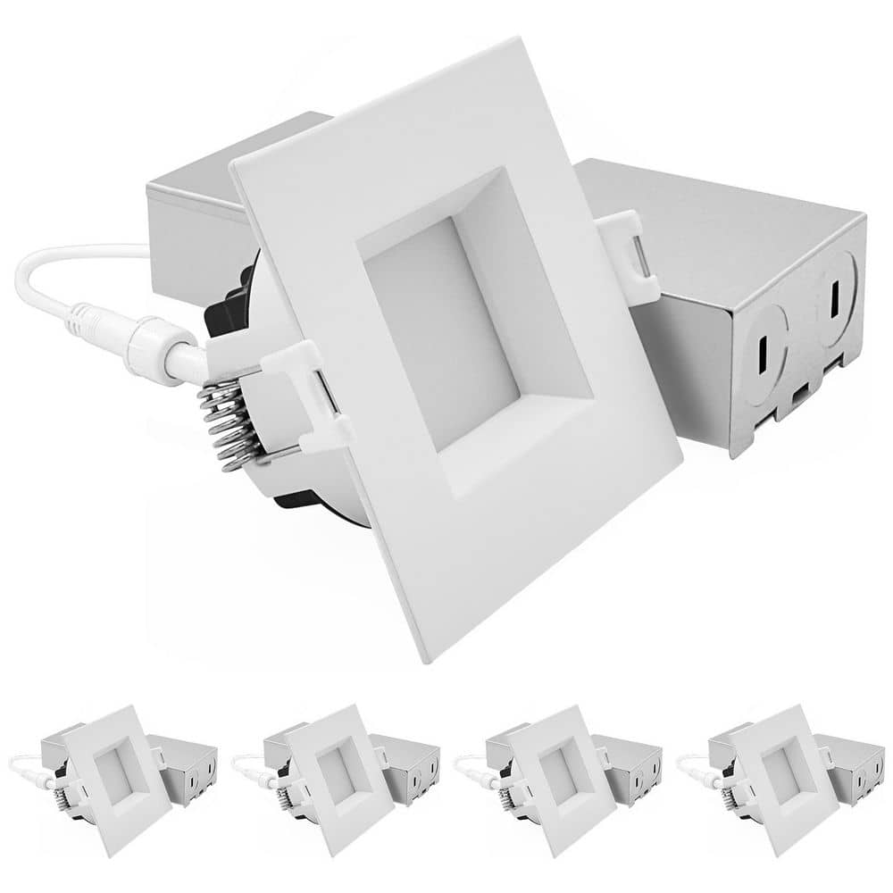 3 in. Integrated LED Square Regressed Mini Panel light, 5CCT, 9/12W, 750/1000LM, Dual Dimmable, 90° Beam, ETL 4 Pack price history on PriceWatchPro