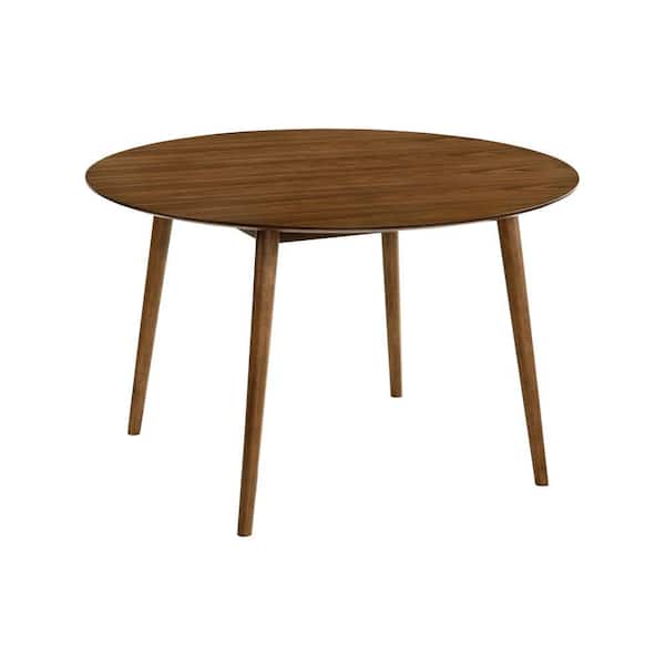 Benjara 48 in. Brown Wood Top 4 Legs Dining Table (Seat of 2)