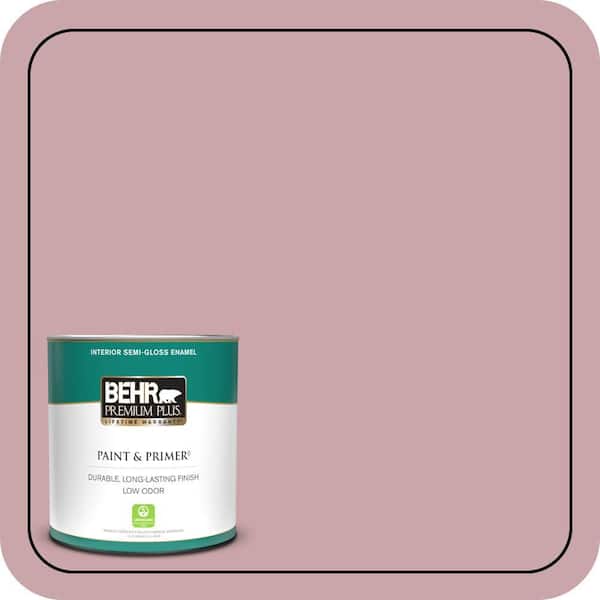 BEHR PREMIUM PLUS 1 qt. Home Decorators Collection #HDC-CT-08A Hydrangea Bouquet Semi-Gloss Enamel Low Odor Interior Paint & Primer