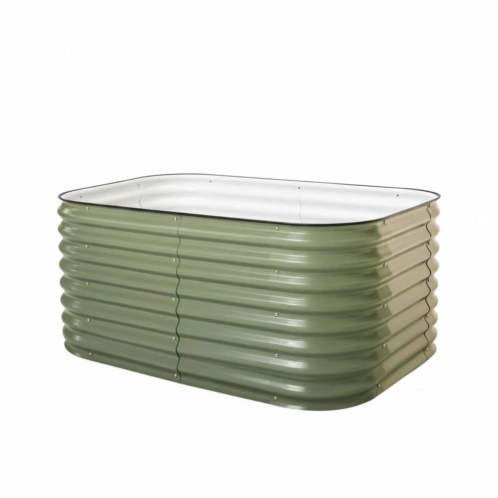 Olive Green Metal Oval Modular 6-in-1 Raised Planter Garden Bed Kits (60 in. L x 42 in. W x 26 in. H) price history on PriceWatchPro