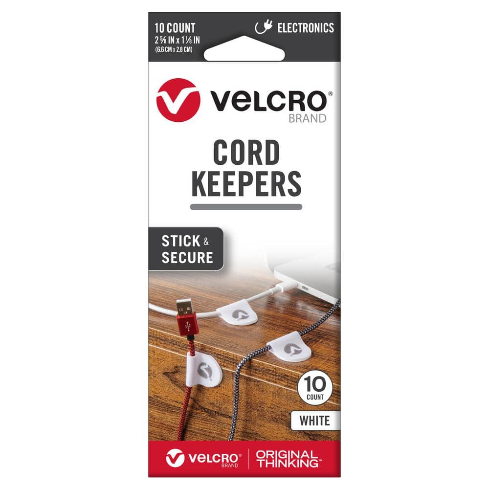 Velcro 1-1/2 self-adhesive loop, 10 yard dispenser box, white 