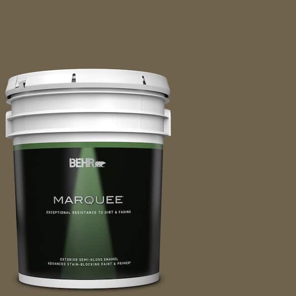 BEHR MARQUEE 5 gal. Home Decorators Collection #HDC-AC-15 Peat Semi-Gloss Enamel Exterior Paint & Primer