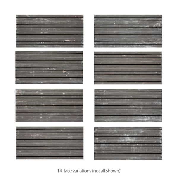 Retro Strata Nero 7 in. x 7 in. Porcelain Floor and Wall Take Home Tile Sample