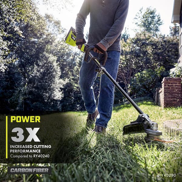 RYOBI 40V HP Brushless 20 in. Cordless Battery Walk Behind Self-Propelled  Mower, Trimmer, Blower with Batteries and Chargers RY401180-3X - The Home  Depot