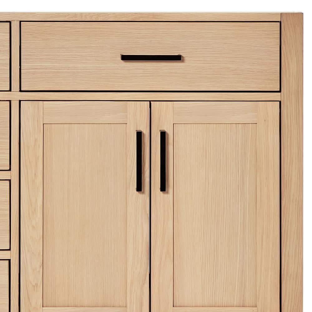 Hepburn 72" Light Brown Oak Double Freestanding Vanity Base