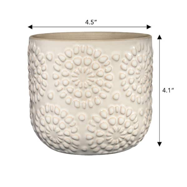 Ceramic planter with drainage