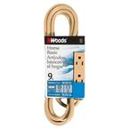 9 ft. 16/3 SJTW Multi-Outlet (3) Indoor Light-Duty Extension Cord with Cube Power Tap