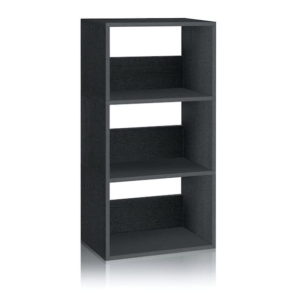 Way Basics Black Open Bookcase