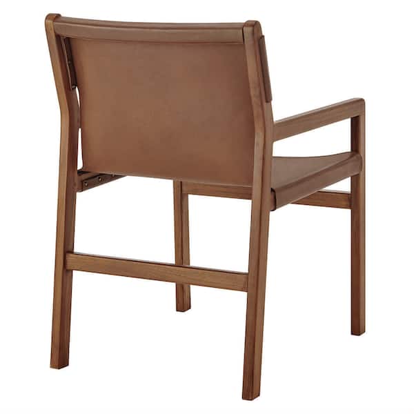 Modway Sonora Leather Chair in Nutmeg Brown – Mid Century Modern