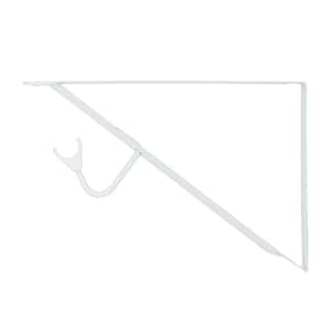 9.5 in. x 14 in. x 1.0 in 250 lbs. Shelf and Rod Bracket White