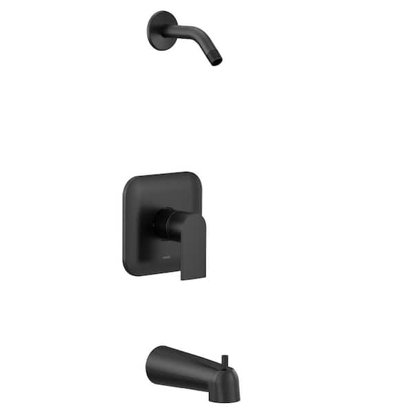MOEN Genta LX M-CORE 2-Series 1-Handle Tub and Shower Trim Kit in Matte Black (Valve Sold Separately)