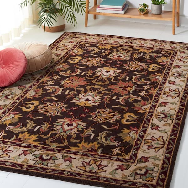 Heritage Brown/Beige Doormat 2 ft. x 3 ft. Border Area Rug