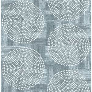 Salma Denim Medallion Textured Non-pasted Paper Wallpaper