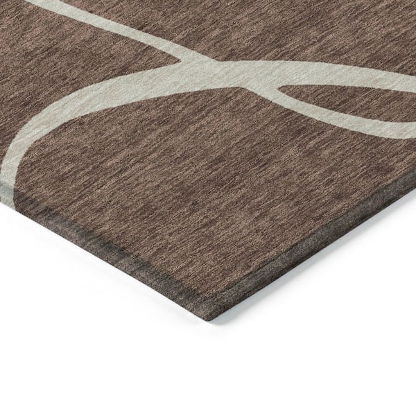 Chantille Machine Washable Indoor/Outdoor Abstract ACN999 Brown 1 ft. 8 in. x 2 ft. 6 in. Area Rug