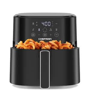 6 Qt. Black Air Fryer with Hi-Fry Function