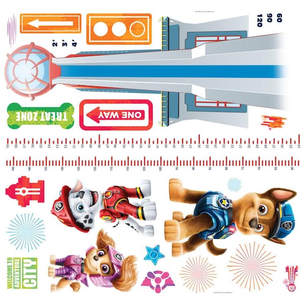 RoomMates Multicolor Paw Patrol Growth Chart Peel and Stick Wall Decals
