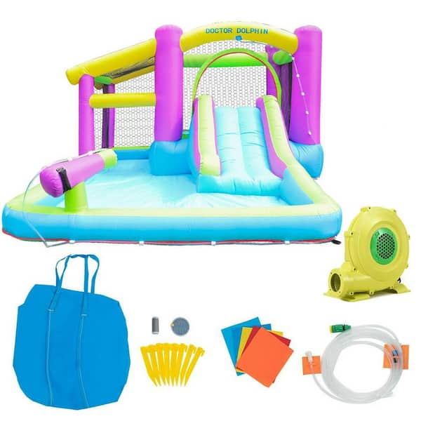 Sudzendf 9 ft. x 13 ft. Rectangular 70 in. Deep Kids Inflatable Water Bounce House
