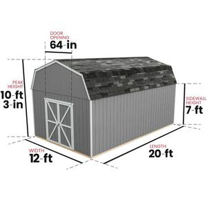 Do-it Yourself Hudson 12 ft. x 20 ft. Outdoor Wood Storage Shed with Smartside and Floor system Included (240 sq. ft.)