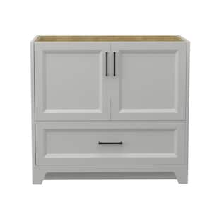 36 in. W x 21 in. D x 33 in. H Bath Vanity Cabinet without Top Bathroom Vanities Cabinet in Light Gray