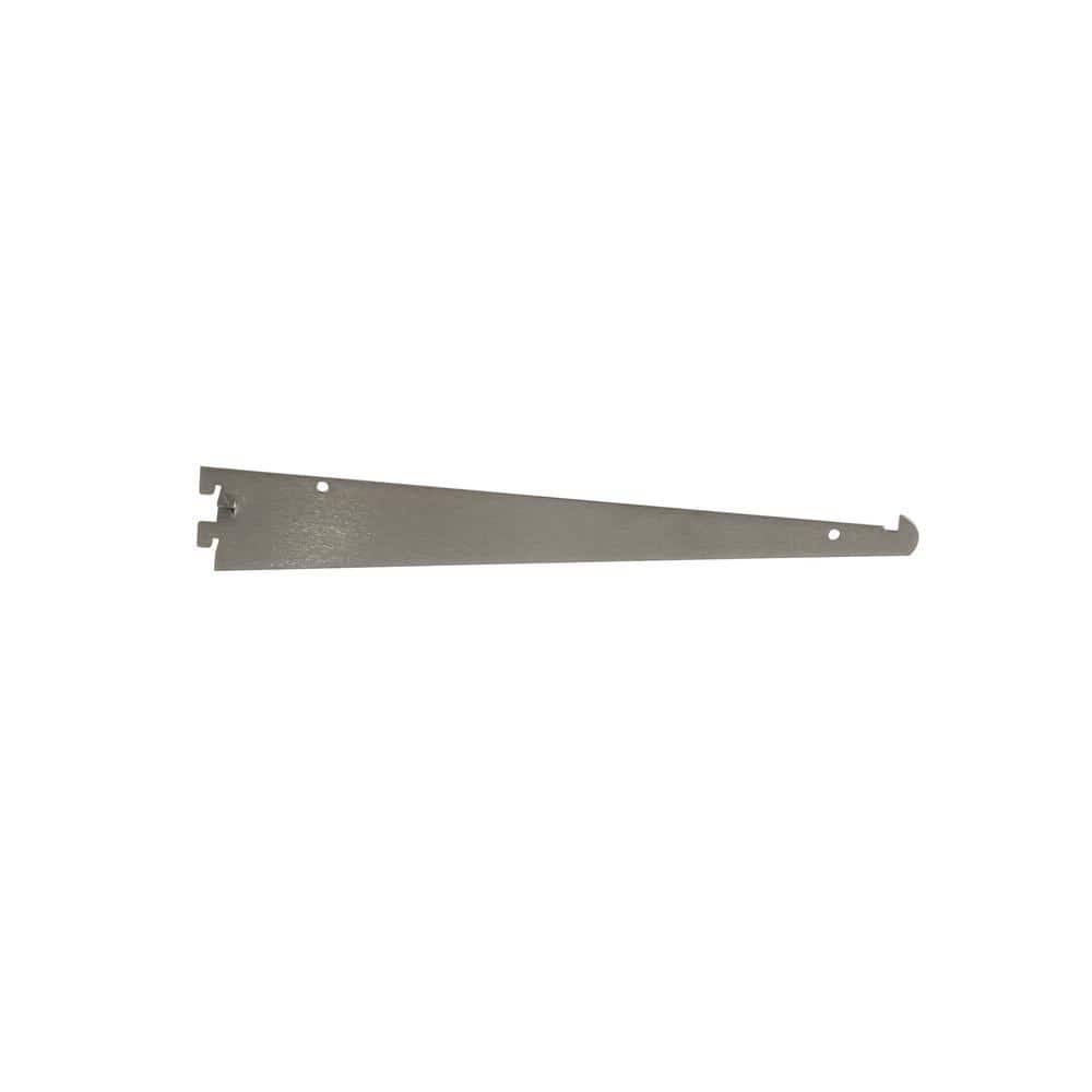 12 in. L Tap-In Style Satin Chrome Shelf Brackef for President Line Slotted
