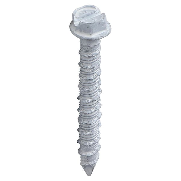 1/4 in. x 1-3/4 in. White Ultra Shield Hex-Washer-Head Concrete Anchors Combo Kit Includes 2 (75-Pack)