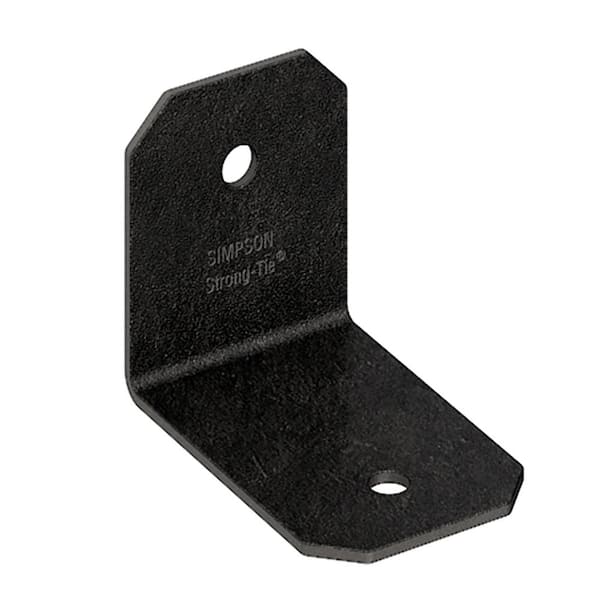 Simpson Strong-Tie Outdoor Accents Avant Collection ZMAX, Black Powder-Coated 90-degree Angle for 2x Lumber