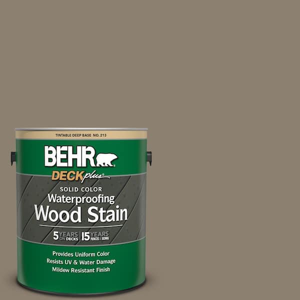 BEHR DECKplus 1 gal. #720D-5 Mocha Accent Solid Color Waterproofing Exterior Wood Stain