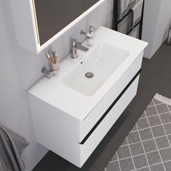 Duravit ME by Starck 40.5 in. Rectangular Bathroom Sink in White
